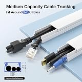 MUDEELA Cable Trunking Kit 2M Self Adhesive TV Cable Management 5x400mm W24mm view 4