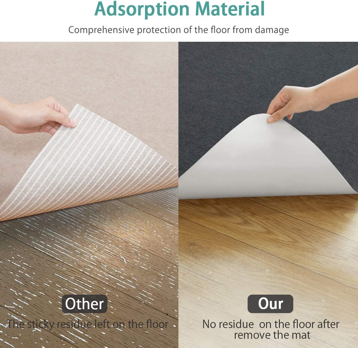 Office Chair Mat, Upgraded Version - Office Desk Chair Mat for Hardwood Floors, 1/6" Thick 55"x35" Hard Floor Protector Mat, Multi-Purpose Chair Carpet for Home (Dark Gray) : Office Products