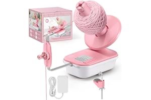 MIAOKE Electric Yarn Winder, High-Speed with Three Adjustable Settings, 4-10 Ounce Large Capacity Automatic Winder, Suitable for Crochet, Easy to Use, for Knitting Enthusiasts - Pink