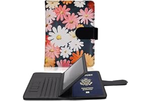 Melsbrinna RFID Passport Holder for Travel Women/Men, Cute Passport Wallet RFID Blocking Card Slots, RFID Passport Cover/Case