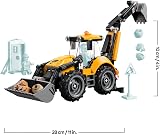 LEGO City Yellow Backhoe Loader Construction Vehicle Toy 60480 2 Minifigs view 8