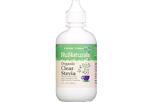 NuNaturals Organic Clear Extract Stevia, Plant-Based Sweetener, Plastic Bottle, 4 oz