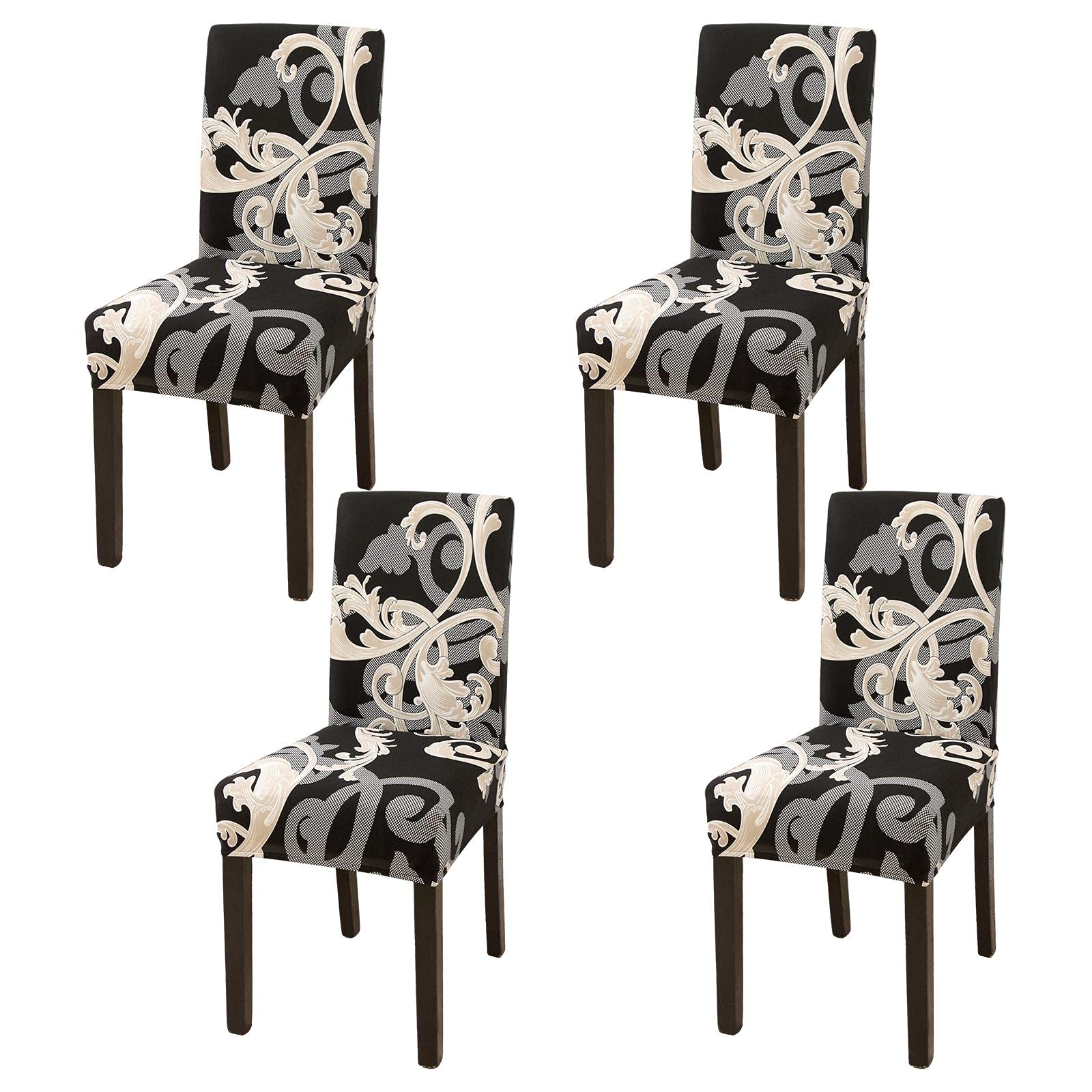 Aisprts Dining Room Chair Covers Slipcovers Set of 4 or 6, Stretch Removable Washable Dining Chair Protector Decoration Cover Seat Slipcover for Hotel,Ceremony,Banquet,Kitchen,Restaurant,Home