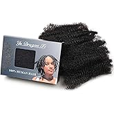 Afro Kinkys Bulk Human Hair 16 inch (1B 16 Inch) | 4C human hair bundles afro kinky curly human hair