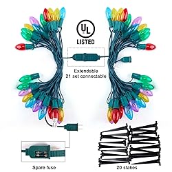 C9 Christmas String Lights Outdoor - 25.7 Feet 20