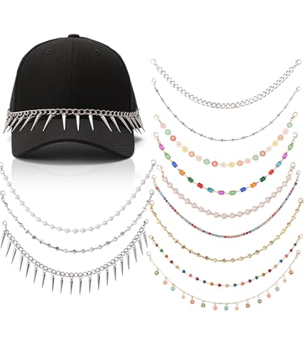Hat Chain Bulk Pack 4Pcs Trucker Hat Chains - Detachable Baseball Cap ...