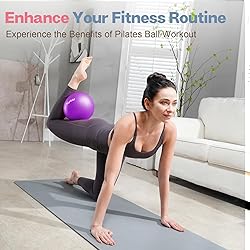 kisnbld Small Exercise Ball, 9 Inch Mini Pilates