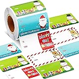 Outus 500 Pieces Christmas Tags Self Adhesive Gift