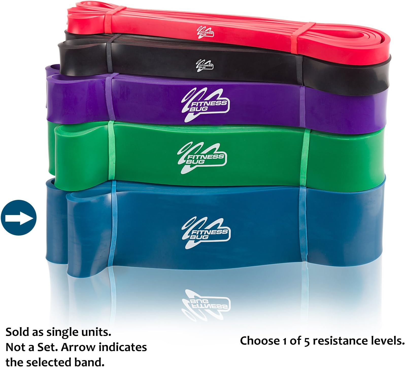 FitnessBug Resistance Bands Pull Up Bands Assisted Pull Ups Strength Training Exercise