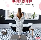 Asvin Soft Textured Anti Slip Bath Mat 40x60cm Grey Phthalate Free Rubber view 5