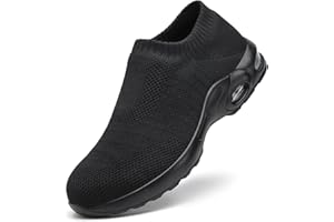 LUPWEE Steel Toe Shoes for Women with Arch Support, Lightweight Comfortable Work Safety Shoes Slip Resistant Indestructible Sneakers