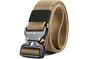 KingMoore Men's Tactical Belt Heavy Duty Webbing Belt Adjustable Military Style Nylon Belts