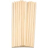 Unfinished Hardwood Dowels - 3/8 Inch x 12 Inch, Pack of 25 for Crafts and DIY Projects