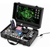 ELECROW AI Starter Kit for Jetson Orin Nano, 30 Sensors, 38 Python Lessons | 30-in-1 No-Soldering Board, 8MP Gimbal Camera, 1