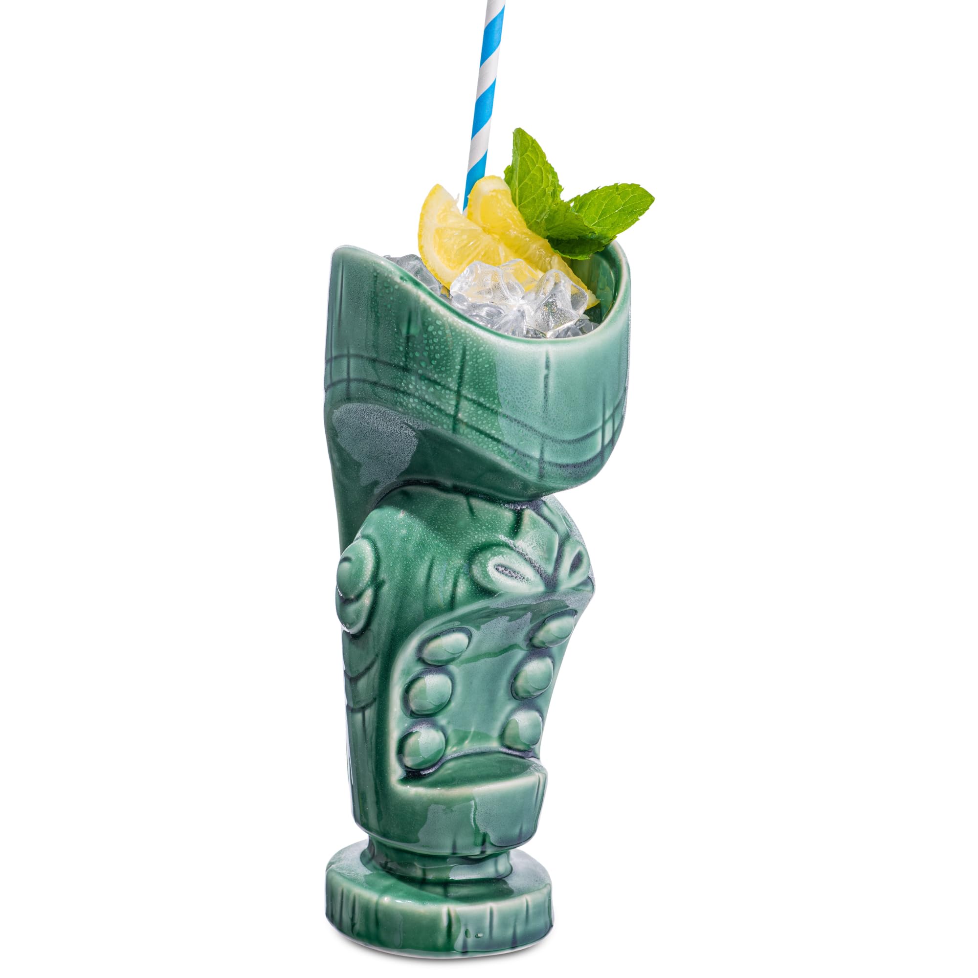bar@drinkstuff Mouth Tiki Mugs 21oz / 600ml - Ceramic Hawaiian Cocktail Mug