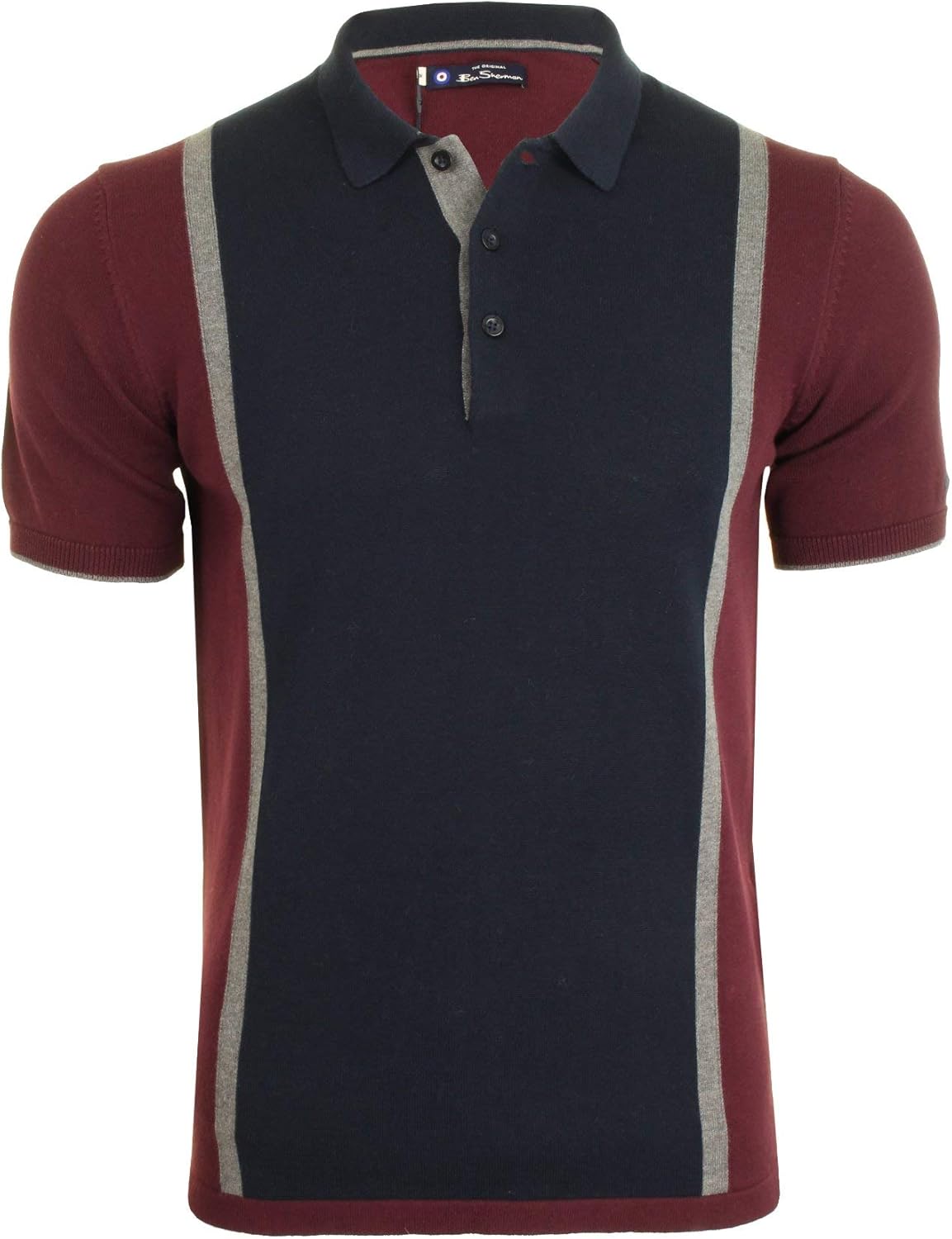 Ben Sherman Mens Mod Knitted Polo TShirt (Wine) XL Amazon.co.uk Clothing