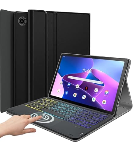 Amazon.com: Backlit Keyboard Case for Lenovo Tab M10 Plus 3rd Gen