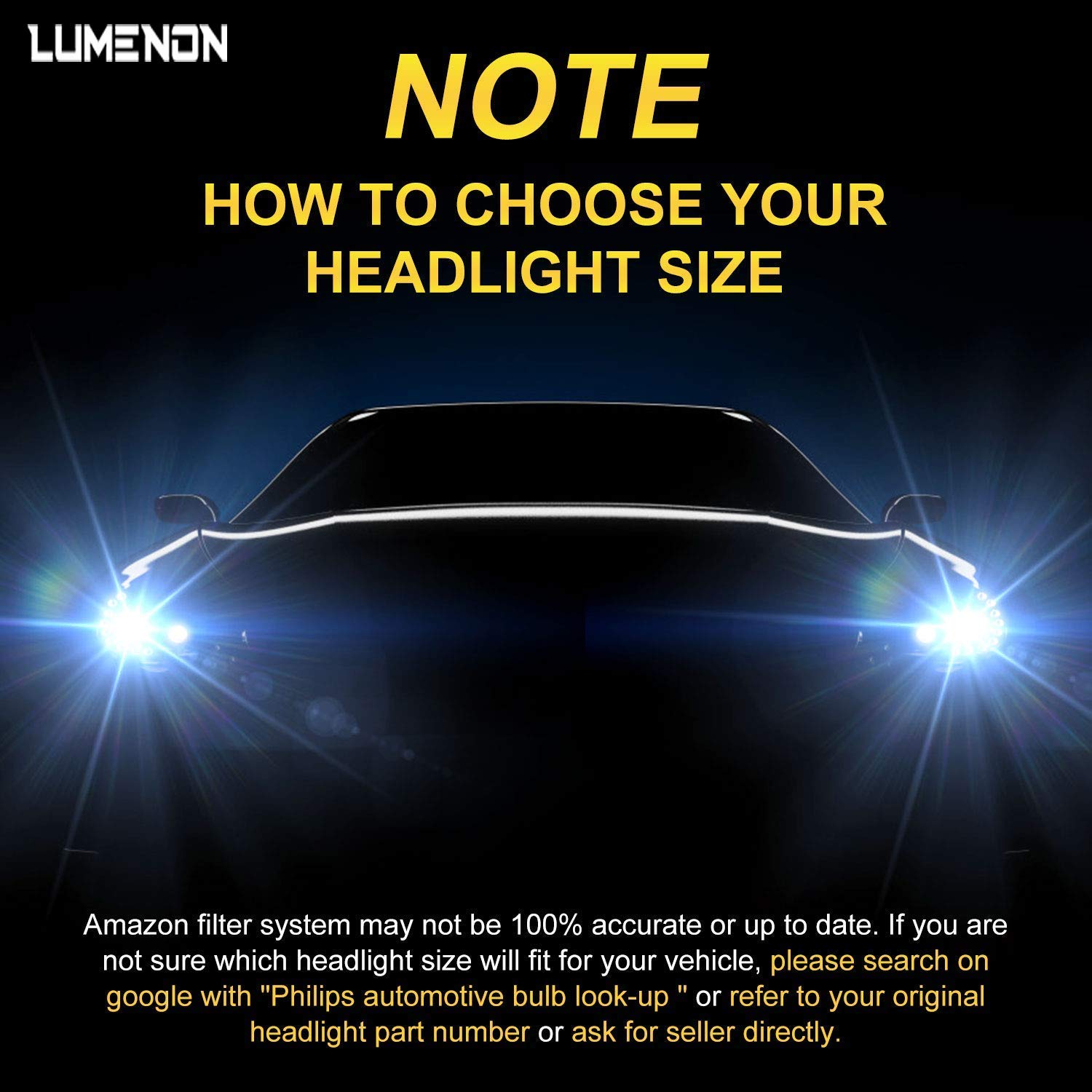 Lumenon LED Headlight Bulbs Conversion Kit 180W 180000LM 6000K Cool