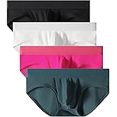 WINDAY Men's Ice Silk Low Rise Breathable Briefs Soft Moisture Wicking Underwear