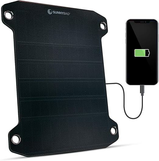 Sunnybag Leaf Pro Premium Outdoor Solar Charger 7 5 Watt Flexible Solar Panel Charger For Hiking And Camping Light Weight And Waterproof Fits On Any Hiking Backpack Incl Fastening Gear Electronics Amazon Com