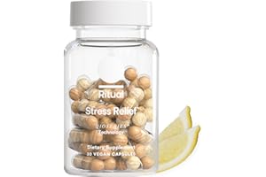 Ritual Stress Relief Supplement Shoden® Ashwagandha, Suntheanine® L-Theanine, and Saffron as affron®* BioSeries with 8-Hour Release to Support Natural Cortisol Response and Promote Calm, 30 Day