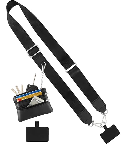 Sangle Téléphone Réglable – Dragonne Bandoulière Anti-perte – Tissu Polyester, Patch Fin