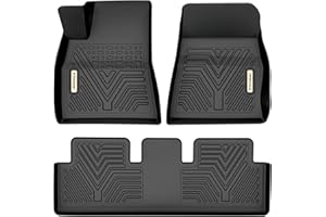 YITAMOTOR Floor Mats Compatible with Tesla Model 3, Custom Fit Floor Liners for 2024-2017 Tesla Model 3, 1st & 2nd Row All Weather Protection