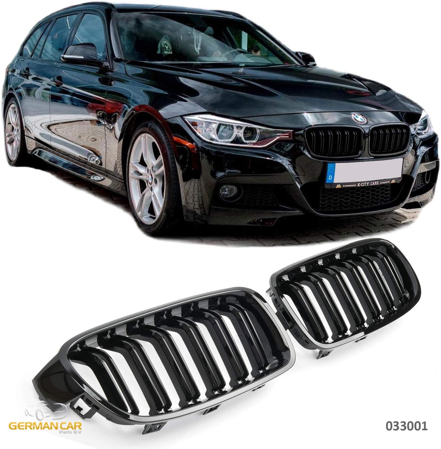 Radiator Double Bridge Sport Radiator Grille Gloss Black