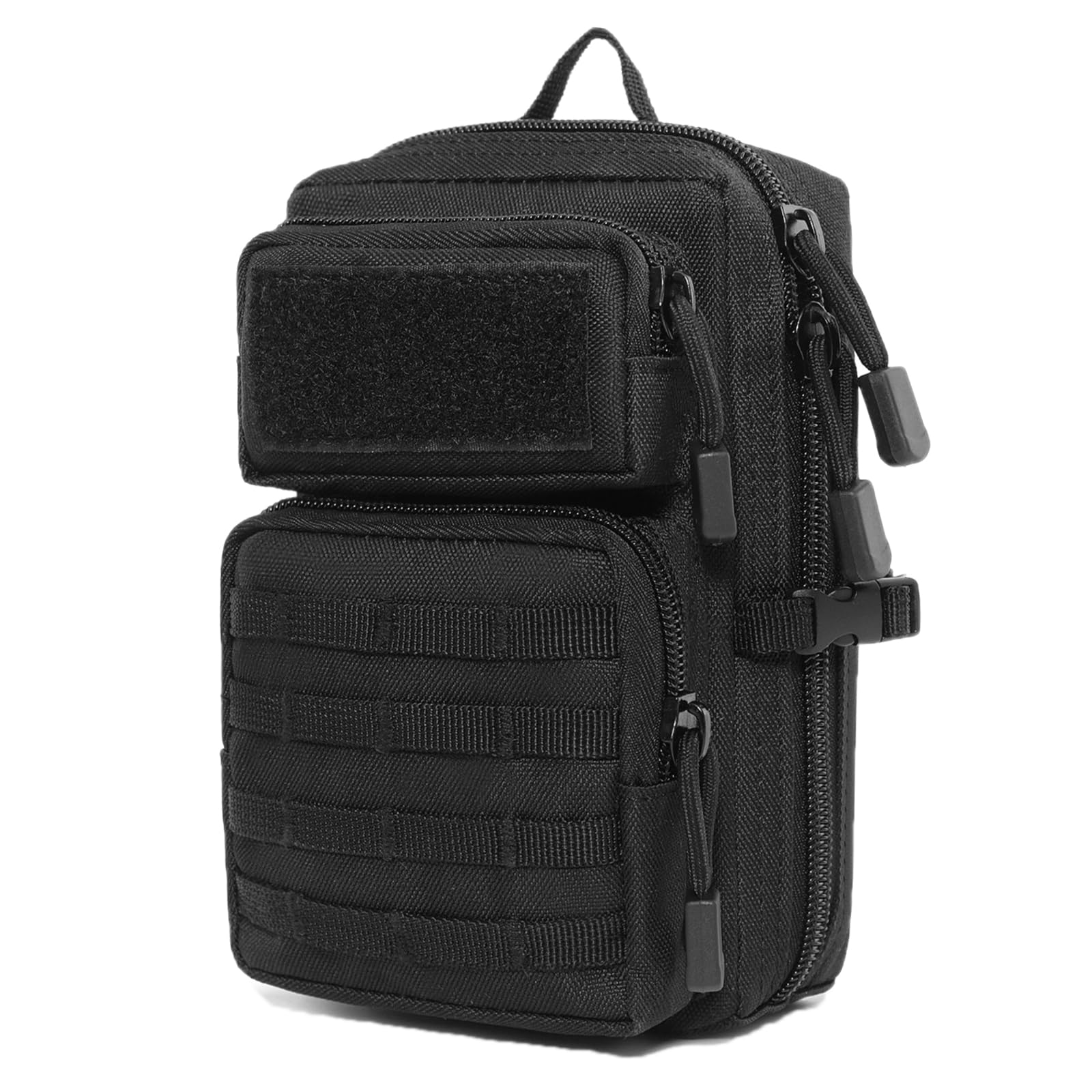 TRIWONDER Tactical Molle Utility Pouch, EDC Tool Pouch Tactical Phone Pouches Mini Waist Pouches Medical EDC IFAK Pack Mini Military Pouch (Black)