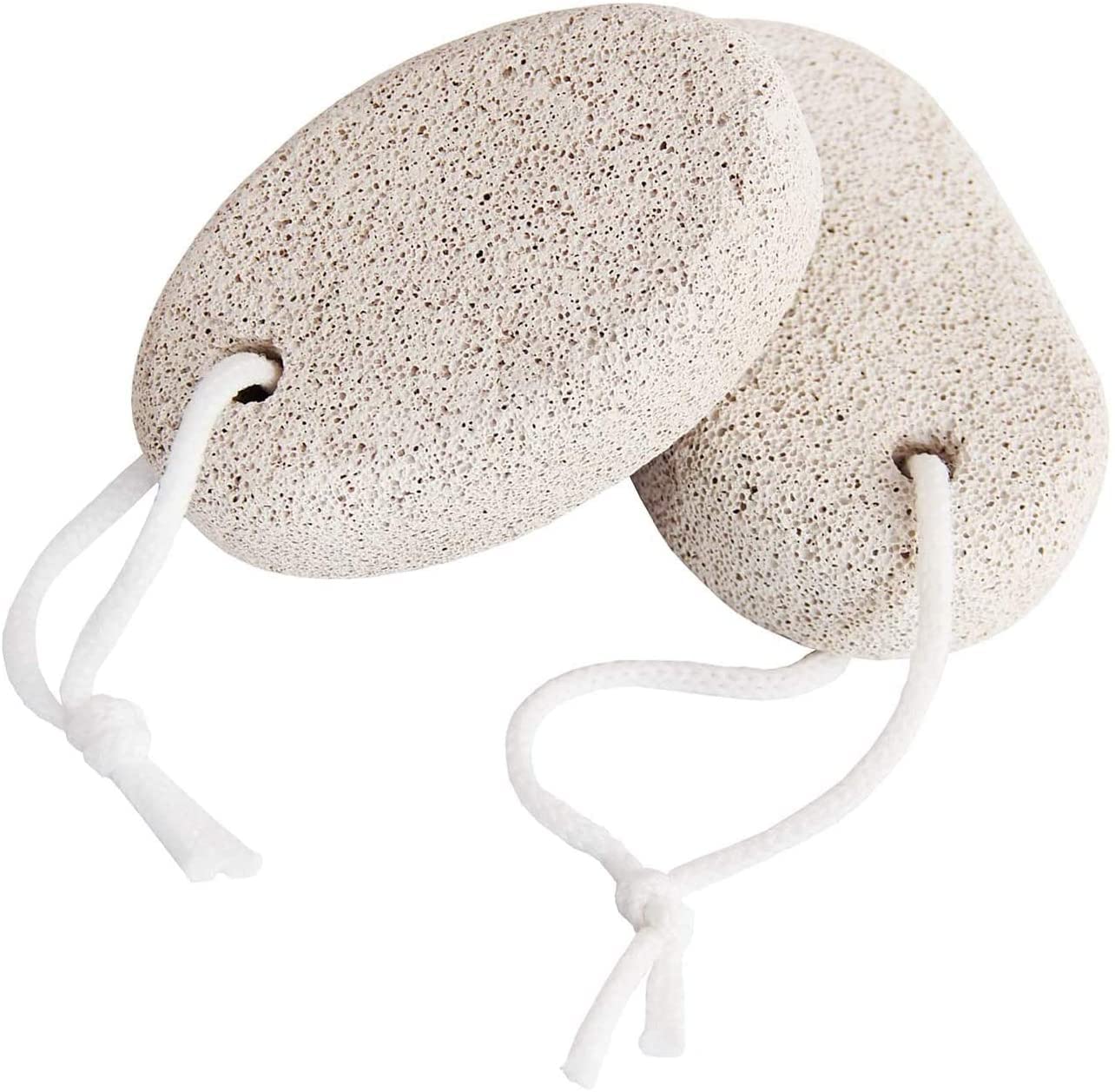 Voarge 2 pieces natural pumice stone, foot stone lava stone pedicure foot care foot scrub for removing dead skin, callus hard skin removal for feet and hands