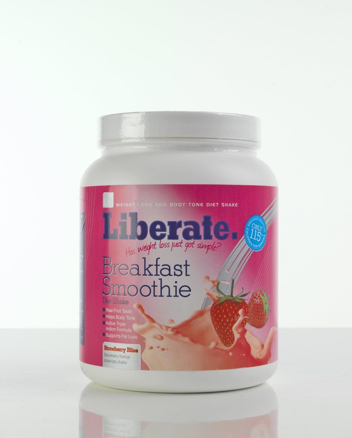 L-8 Liberate Breakfast Smoothie Diet Shake only 116 calories - Strawberry Bliss Flavour
