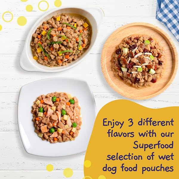 MOOCHIE SOFT WET DOG FOOD – SUPERFOOD SELECTION – DUCK, SALMON & CHICKEN LIVER FLAVORS – NO ARTIFICIAL FLAVORS OR PRESERVATIVE -12 X 2.5 OZ POUCH