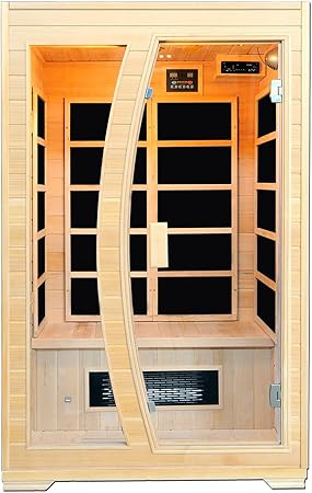 Artsauna Infrarotkabine Schweden 120 Mit Flachenstrahler 2 Personen Kabine Aus Hemlock Holz 120 X 100 Cm Infrarotsauna Infrarot Warmekabine Amazon De Garten