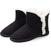 TUOBUQU Women Warm Bootie Slippers Fluffy Plush Indoor Outdoor Winter Booty Slippers
