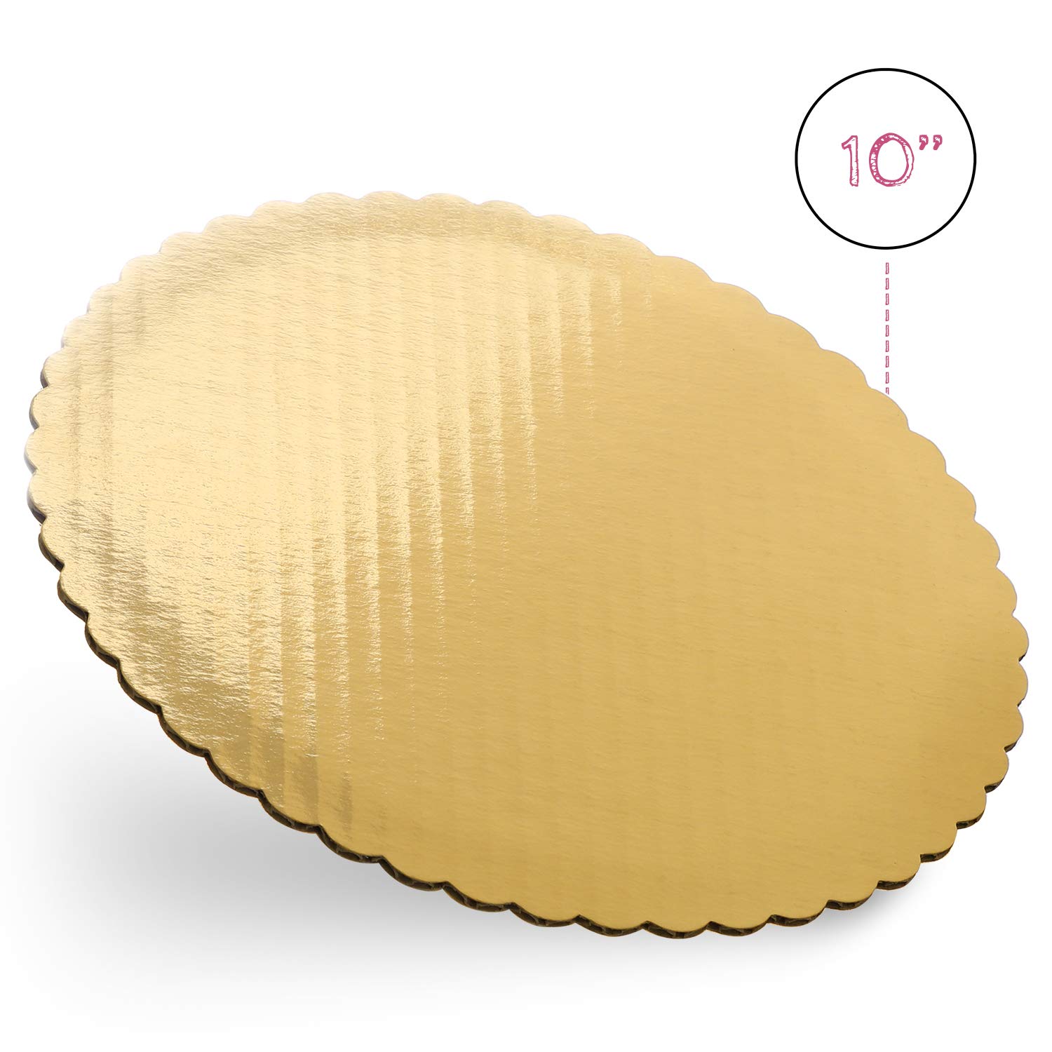 Condition photo showing New/Like New for starmar 10 inch gold cake boards [36 pack] round circle cardboard base corrugated, perfect for cake 