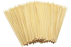 Hysagtek 400 Pcs Wood Skewers 6 Inch Bamboo Skewers Fruit Skewer Chocolate Fountain Sticks Fondue Sticks for Appetizer, BBQ, Cocktail, Kabob, Chocolate Fountain, Barbecue, Party