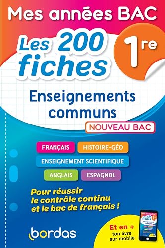 Download Mes années Bac - Compil de fiches enseignements communs 1re PDF