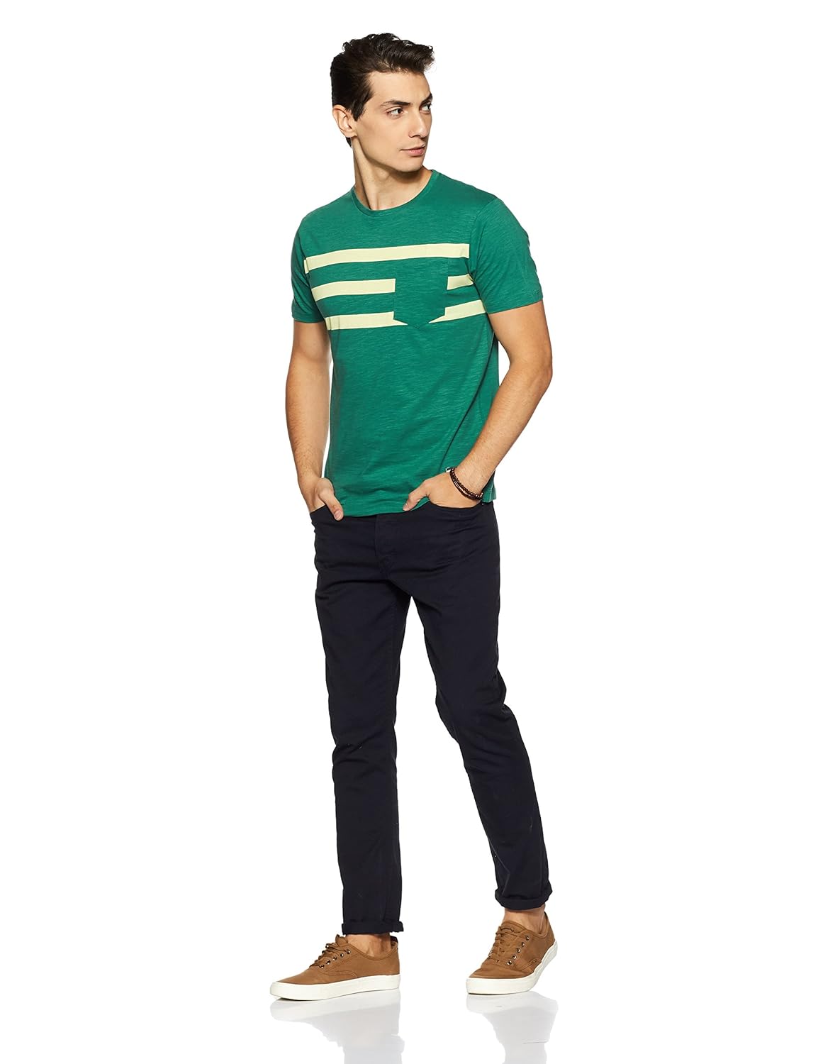 symbol amazon brand men's plain regular fit t-shirt