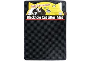 Blackhole Litter Mat - Moonshuttle Rectangular Cat Litter Mat, 30 X 23-Inch, Dark Gray