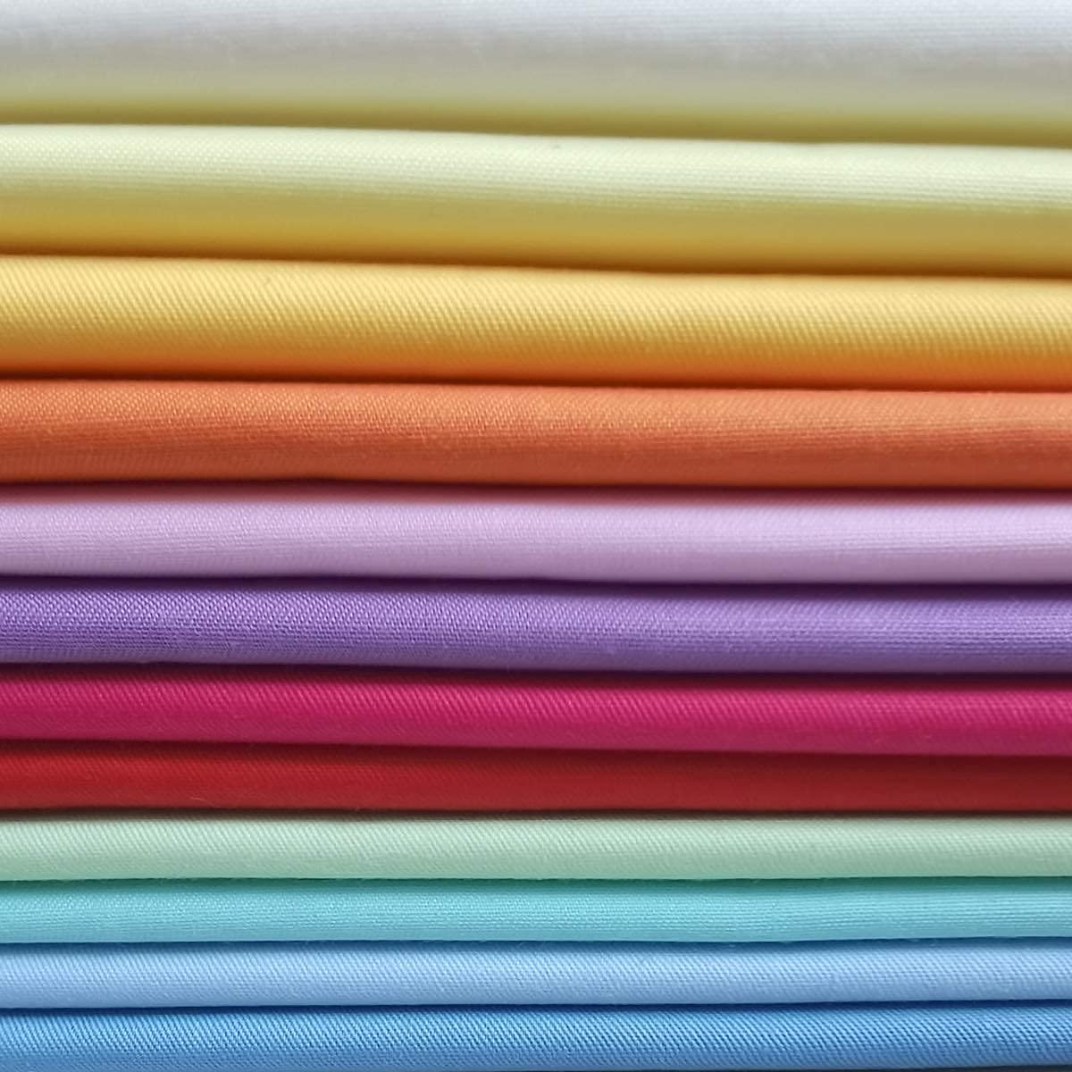 16pcs 18 x 22 inches Cotton Fabric Premium Solid Precut Fabric Pure Quilting Fat Quarter Bundles Patchwork for Sewing DIY Craft