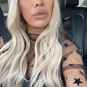 Women's Star Mesh See-Through Mock Neck Long Sleeve Top - Black Galaxy For Party Or Casual