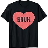 Retro Groovy Valentine Men Women Kid Tees By Emily Bruh Valentine Funny Meme Valentines for Him Her Unisex-Adult T-Shirt Black Size M