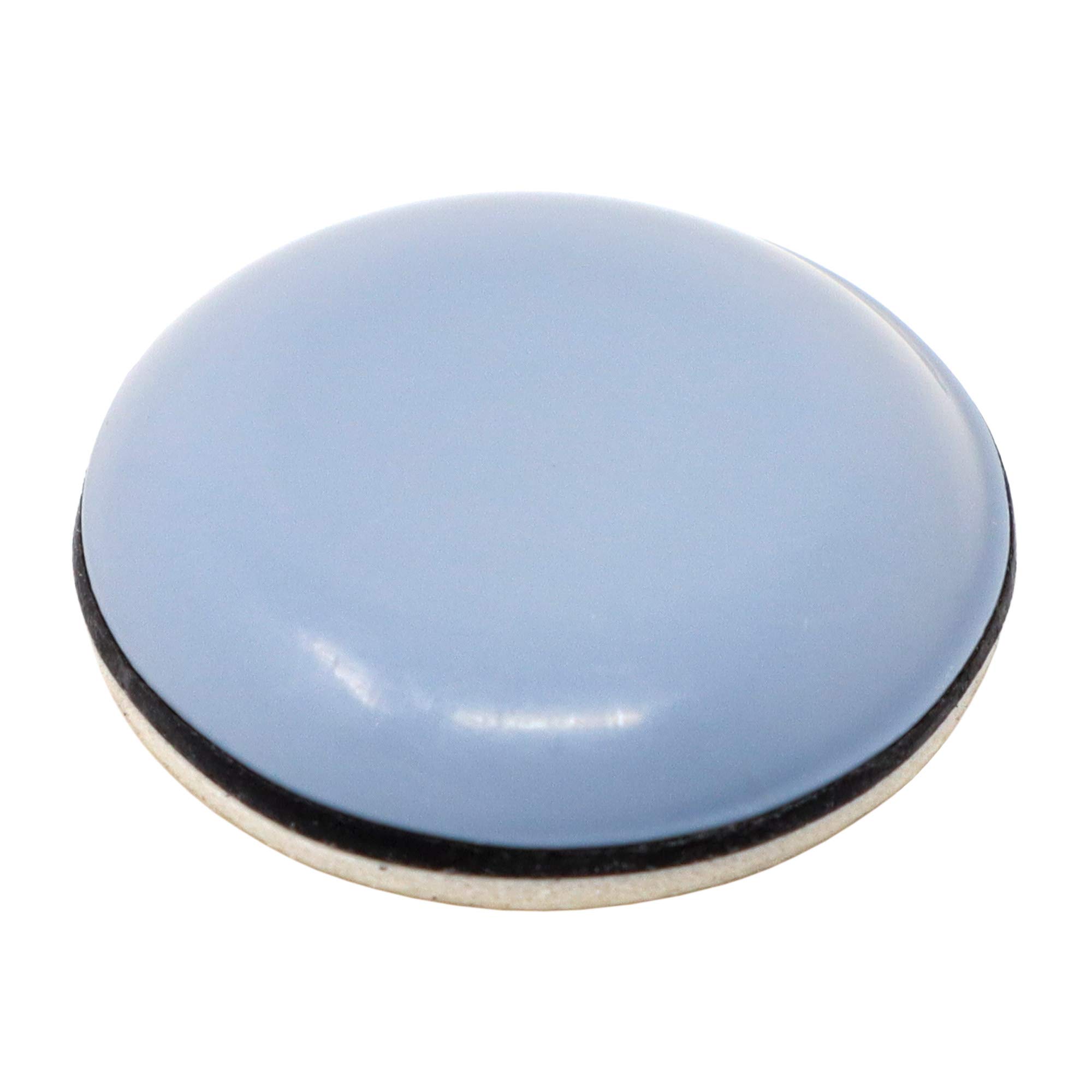 Adsamm® / 4 x PTFE glides | Ø 0,98'' (Ø 25 mm) | grey-blue | round | Premium quality self-adhesive furniture sliders by Adsamm®