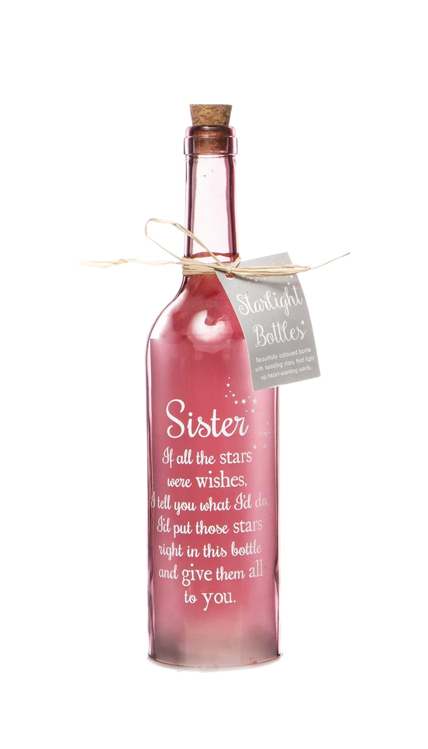Boxer SB1101 botella con texto en inglés, de cristal, color rosa Amazon.es Iluminación