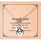 Kivosliviz Husky Necklace for Women Gifts Husky Dog Lovers Jewelry Stuff Husky Necklace