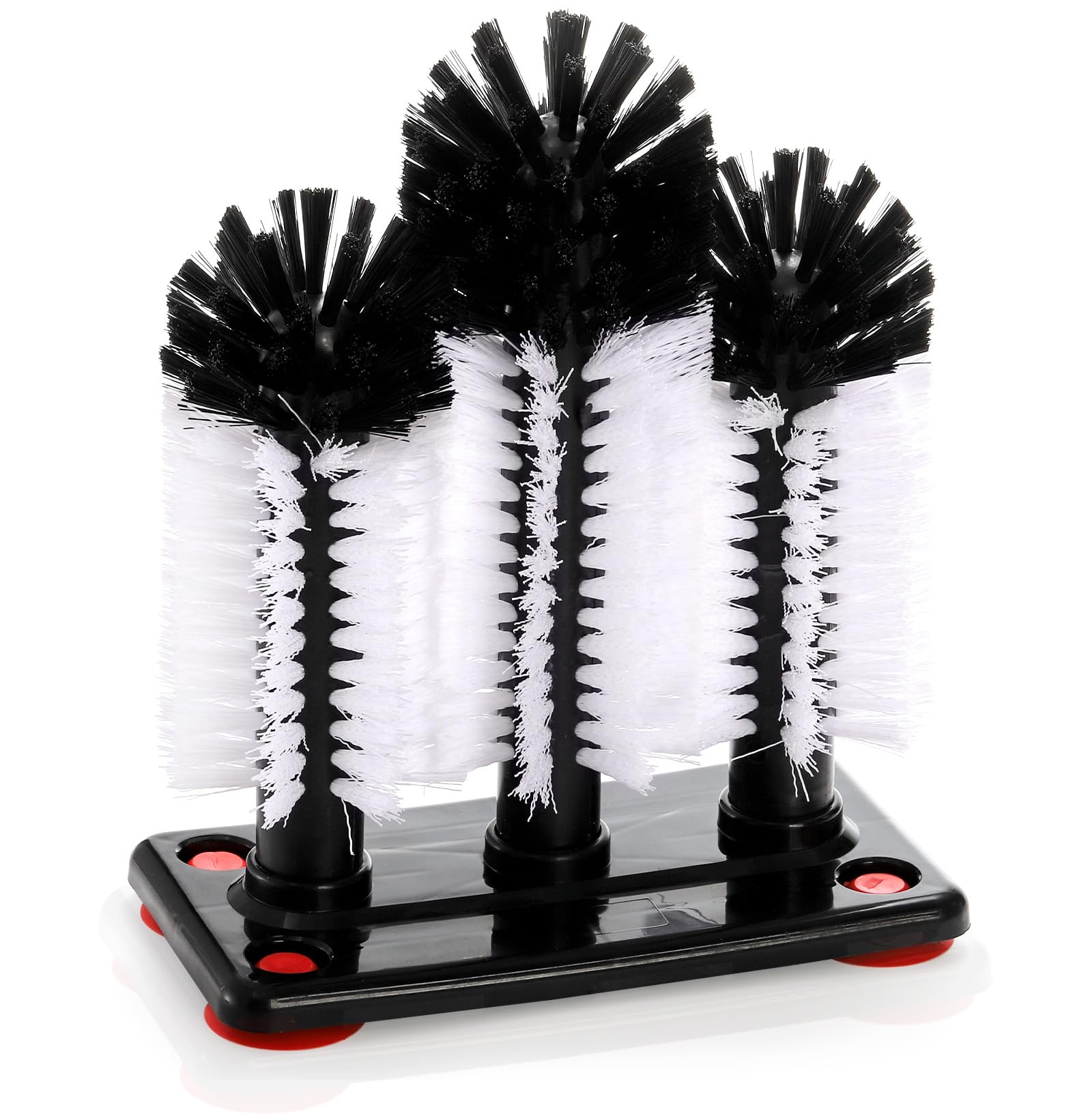 Photo 1 of Yesland Water Bottle Cleaning Brush with Suction Base, 3 Head Removable Glass Washer Bristle Brush Cleaner for Long Leg Cup, Beer Cup, Red Wine Glass, Bar, Kitchen, Sink, Home Tools