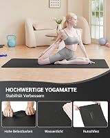Narwhal 6mm Thick TPE Yoga Mat Non-Slip with Carry Strap 183 x 61 cm Green/Black view 6