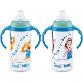 NUK Learner Cup, Ms. Rachel, 10 oz, 8+ Months, 2 pack &ndash; Soft Spout, Easy-Grip Handles, BPA Free, Spill Proof Transition Sippy Cup