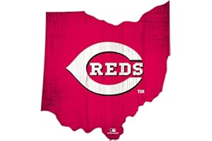 FAN CREATIONS MLB Colorado Rockies Unisex Cincinnati Reds Team Color Logo State Cutout Sign, Team Color, One Size