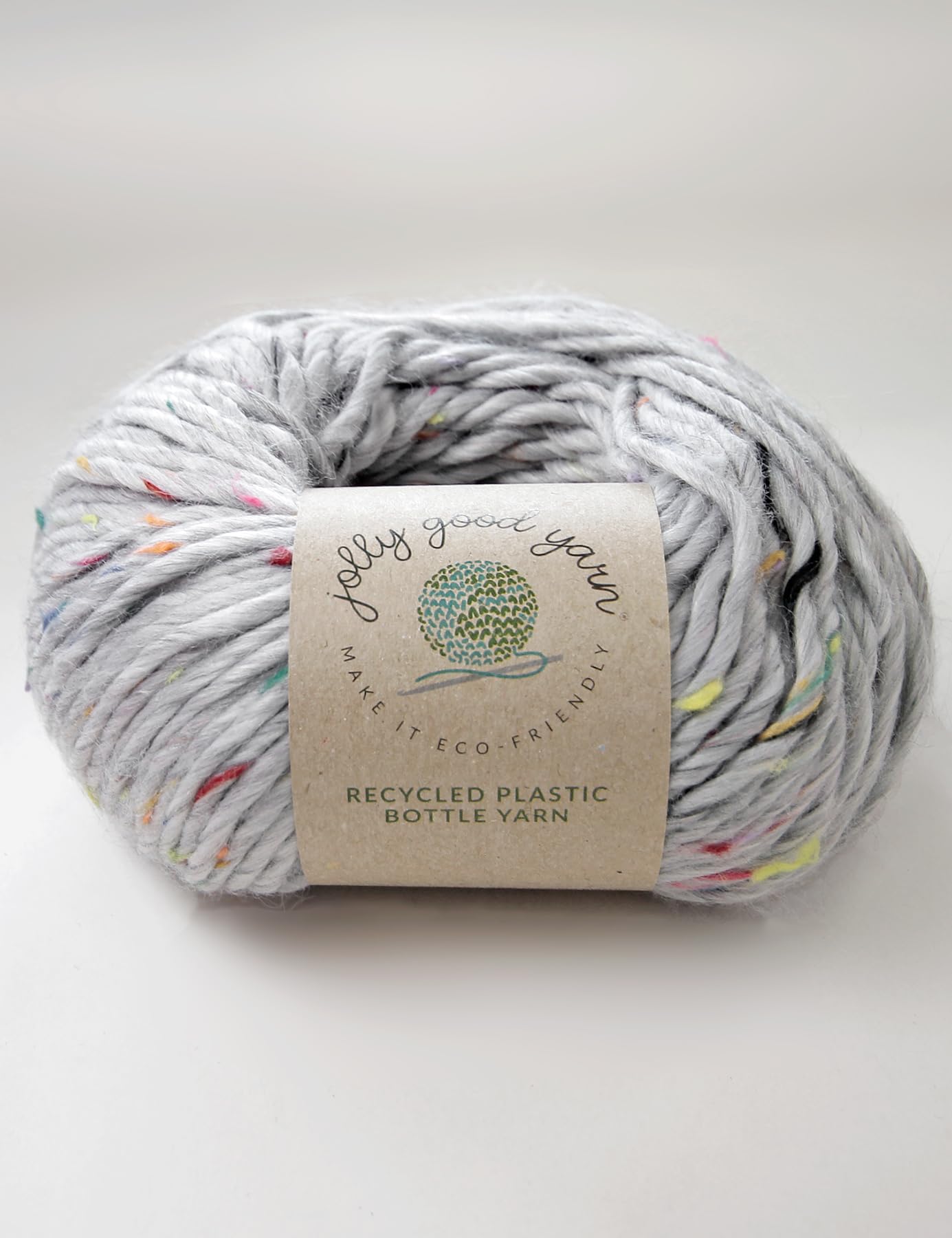 Recycled Plastic Bottle Knitting Wool - 100g Balls - Lovely Shades (Torquay Grey)